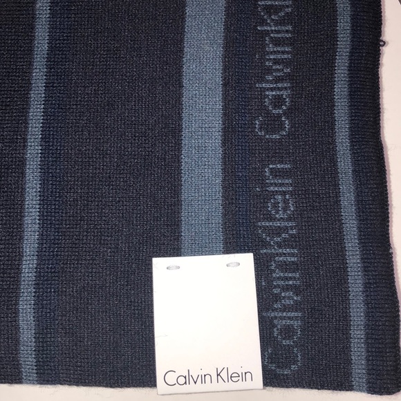 NWT Calvin Klein Navy Blue Men’s Scarf - Picture 1 of 9